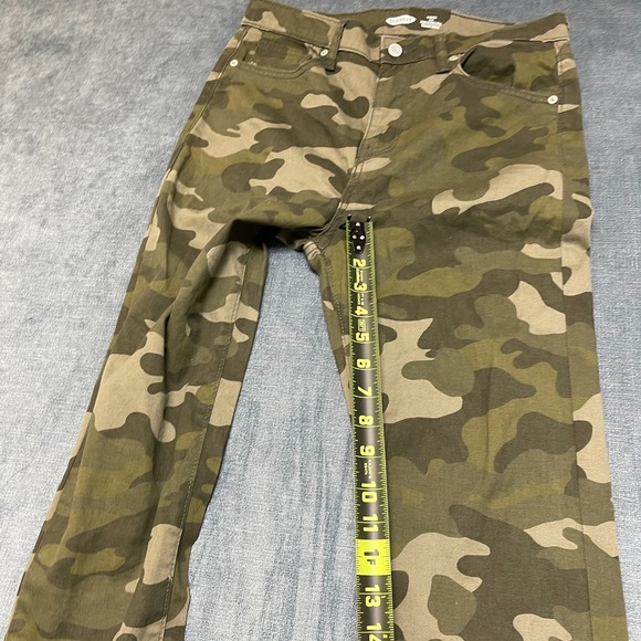 Old Navy Jeans Boys 18 Green Denim Camouflage Karate Slim Built In Flex Max - Picture 10 of 14